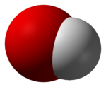 Space-filling model of the hydroxide ion