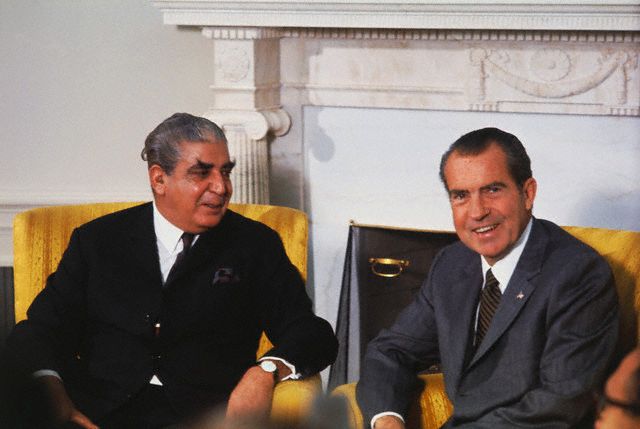 Yahya Khan (left) pictured with US President Richard Nixon.