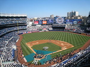 Yankee Stadium monuments. (They were in play).  Baseball stadiums  pictures, Yankee stadium, Stadium pics