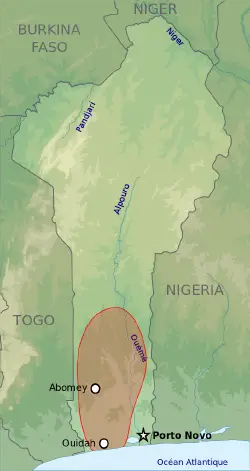 Location of Dahomey Kingdom