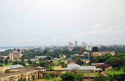 Kinshasa with Congo river in background